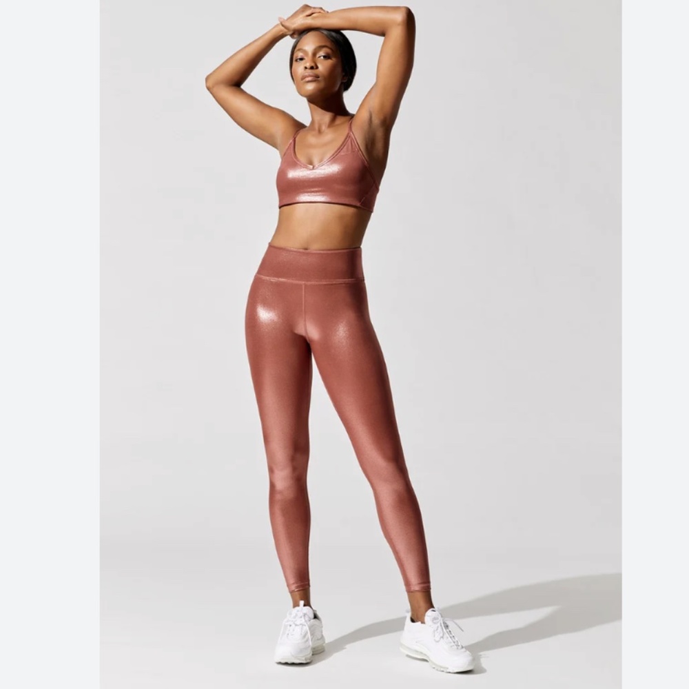 Metallic Clayton Nike Indy One Icon Clash Bra and Legging Set